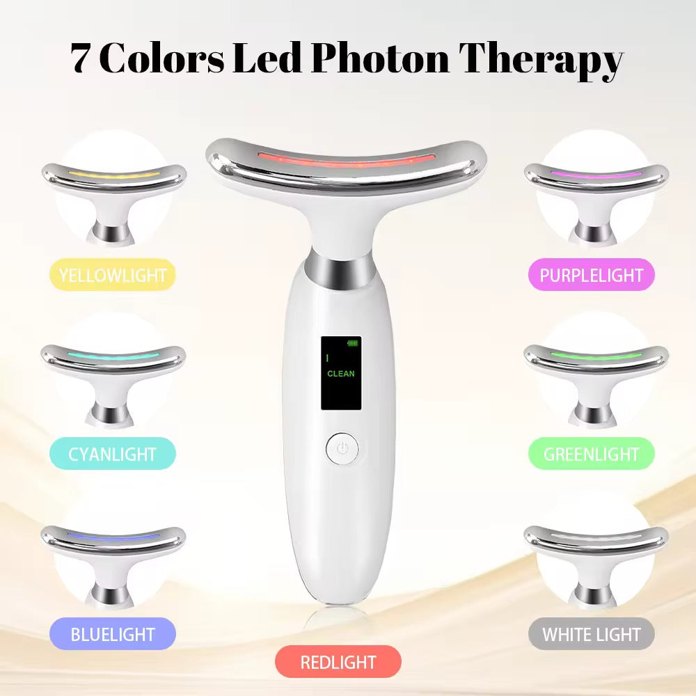 EMS LED Light Therapy Face Lift & Neck Massager - Anti-Aging Treatment