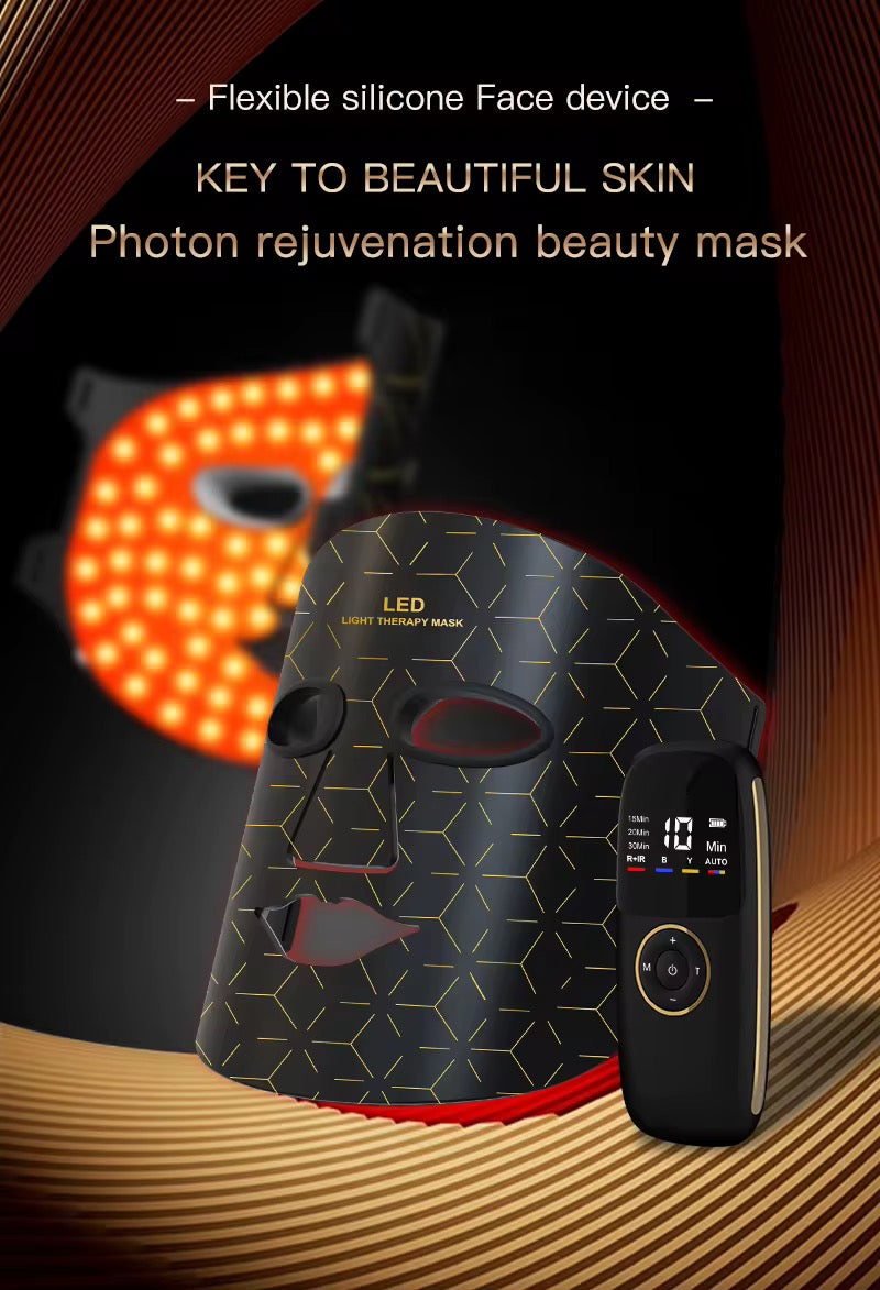 Premium LED Facial Mask - Flexible Silicone Light Therapy
