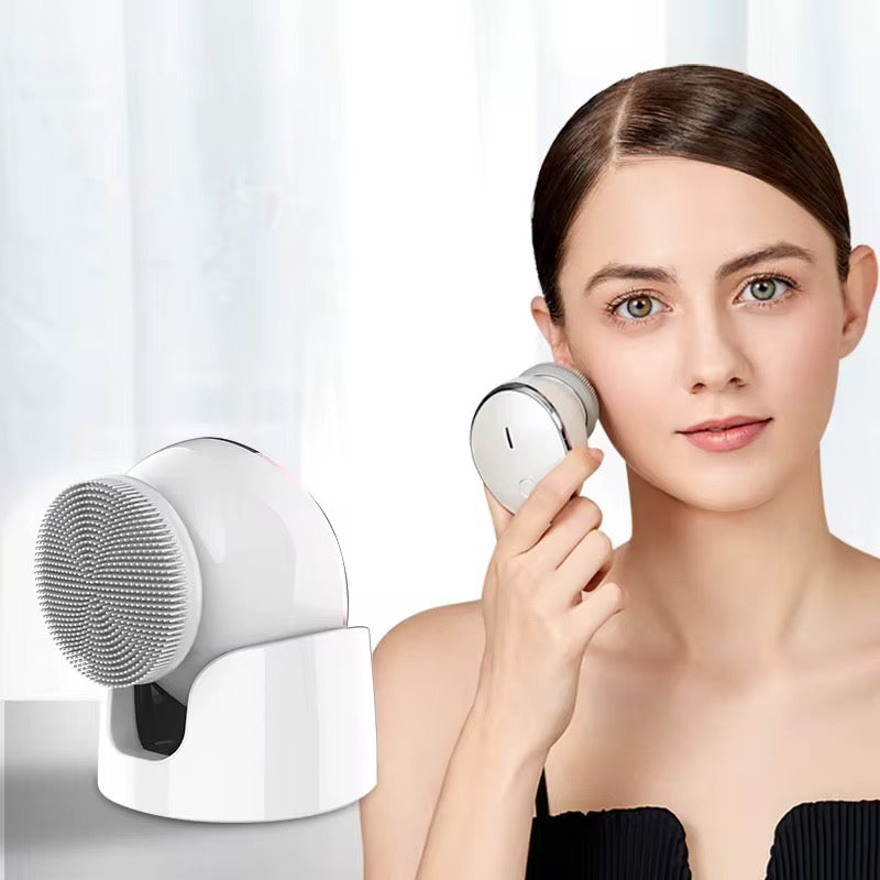 Heated Vibration Face Cleansing Brush - Deep Pore Purification