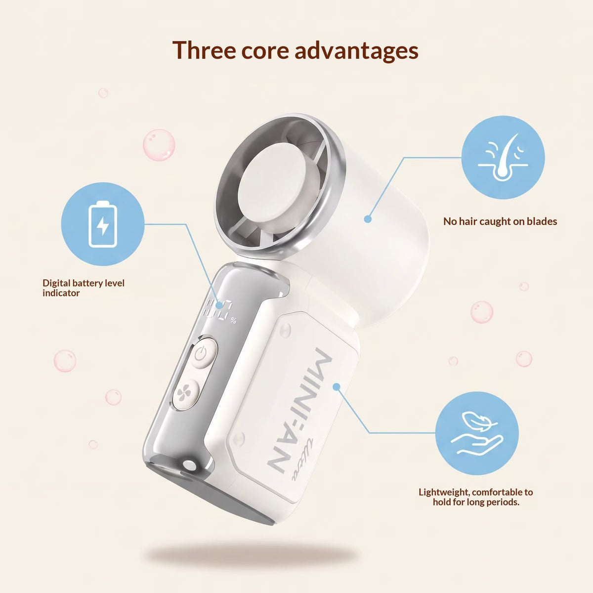 Nexora PocketBreeze™ — Mini Portable Fan